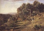 camille corot A view of the burner of Volterra oil painting on canvas